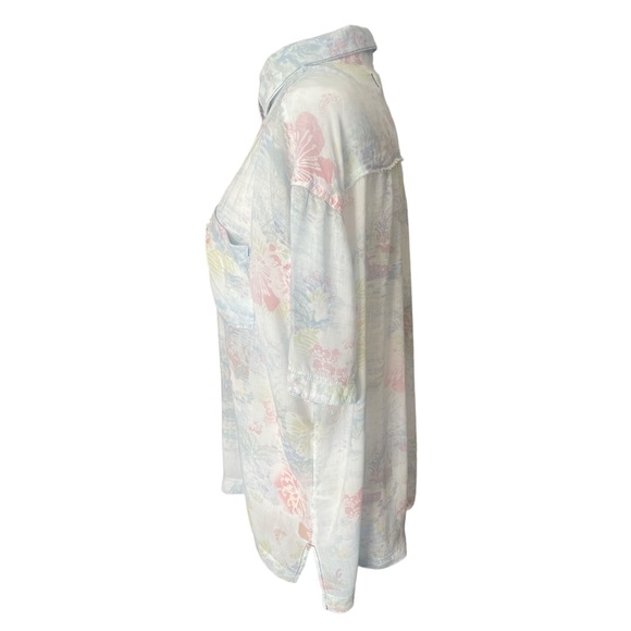 We the Free Pale Tropical Print Shirt - Picture 4 of 12